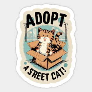 Adopt a Street Cat Sticker